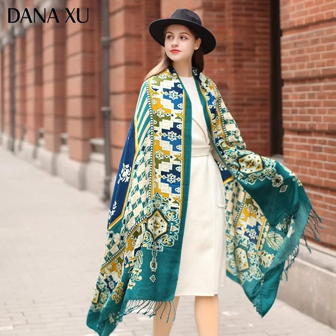 DANA XU 100% Merino Wool Pashmina Shawl - Image 9