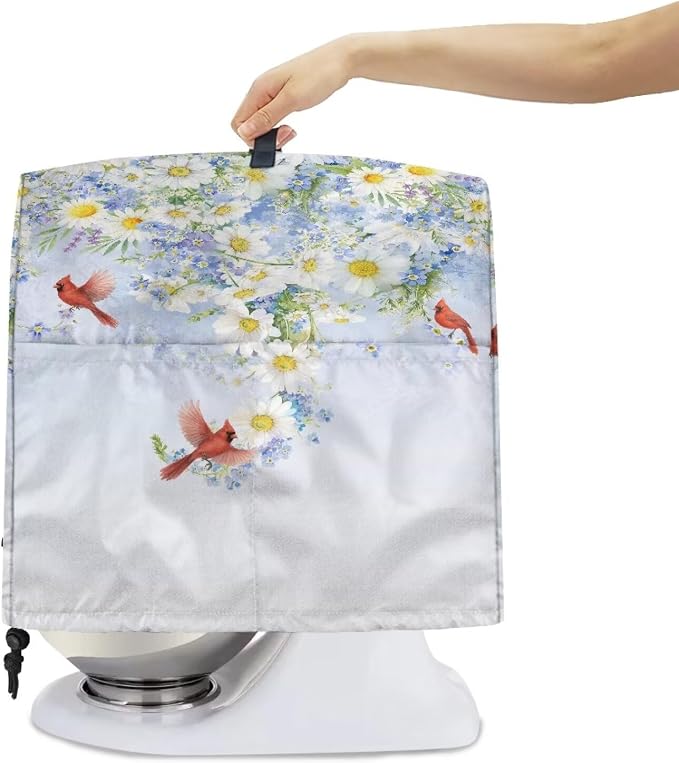 Cardinal Bird with Flower Mixer Dust Covers 4.5-5 Quart Stand Mixer Covers - Image 4