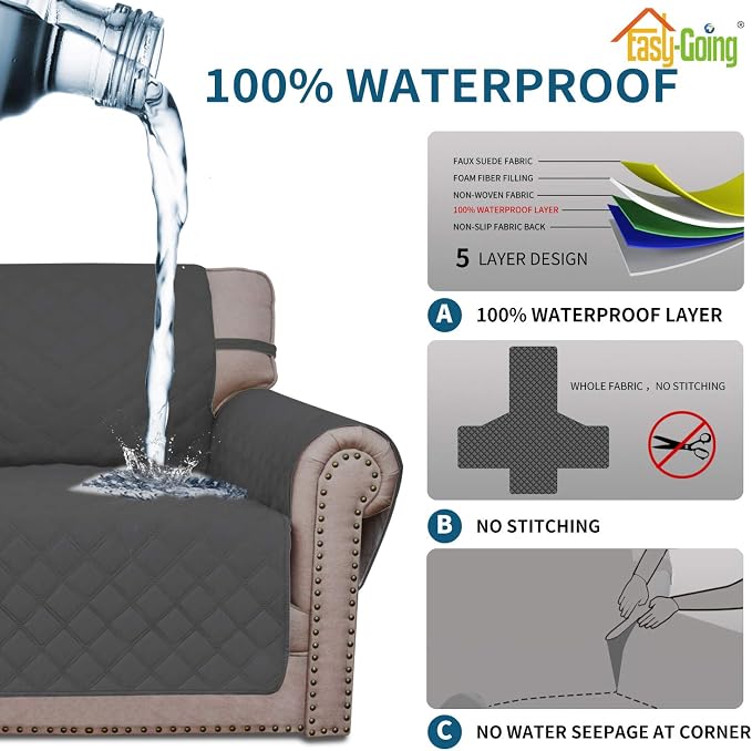 Easy-Going Sofa Slipcover Chair Cover Waterproof Couch Cover Washable Sofa - Image 4