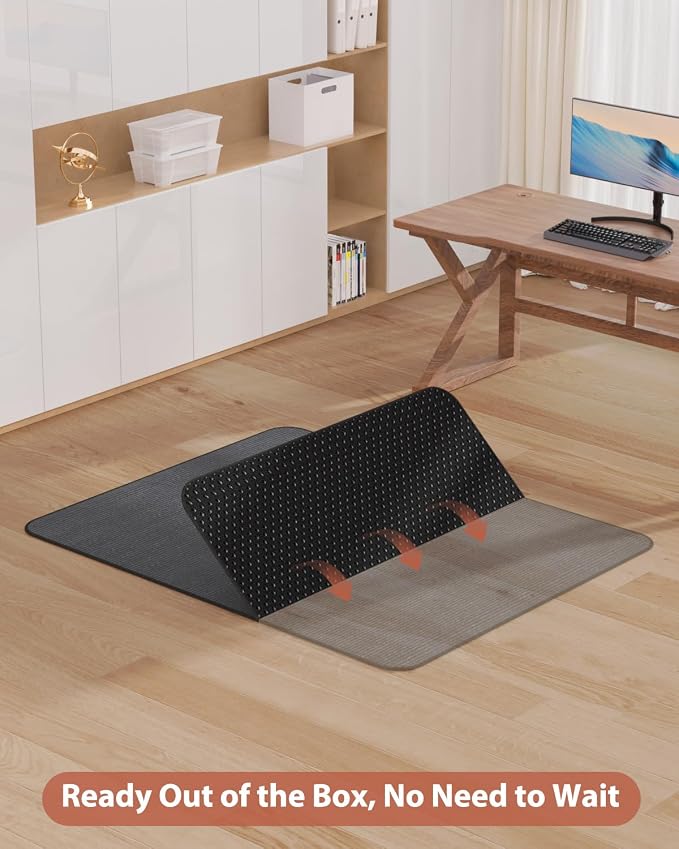 Blvornl Office Chair Mat for Hardwood Floor and Low Pile Carpet, 35.5" x 47.2" - Image 2