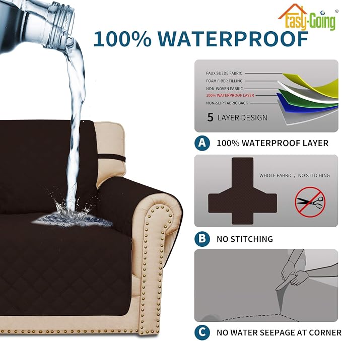 Easy-Going Sofa Slipcover Oversized Sofa Cover Waterproof Couch Cover Furniture - Image 3