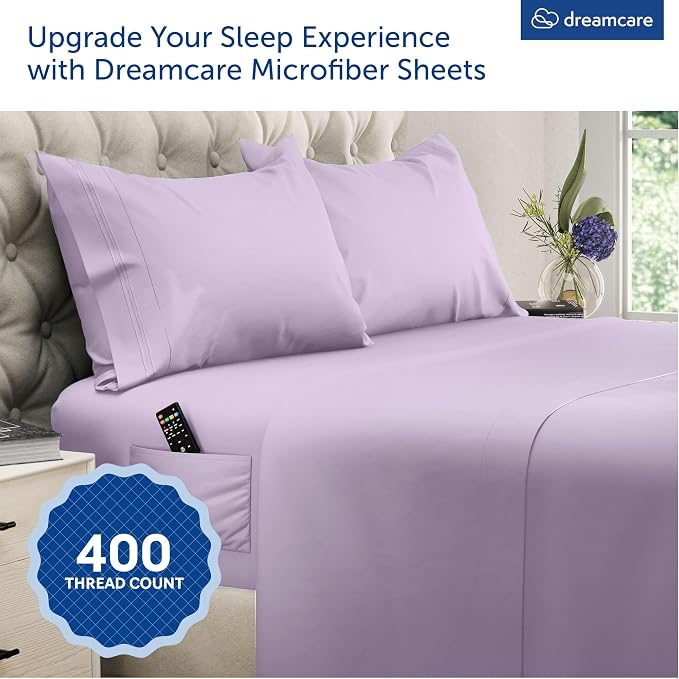 DREAMCARE King Size Sheets Set – 4 pcs Cooling Sheets – up to 21” Deep Pocket - Image 2