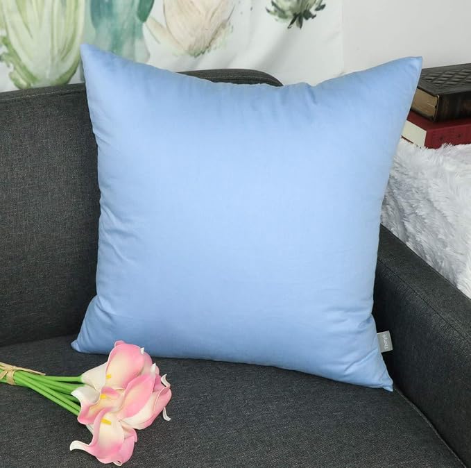 Thmyo 4-Pack 100% Cotton Comfortable Solid Decorative Throw Pillow Case - Image 3