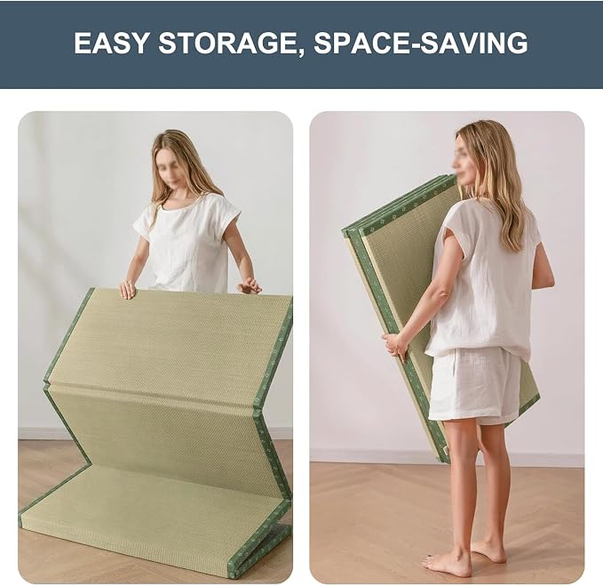 Folding Mattress Single, 3.5cm Trifold Mattresses Bed, Floor Foldable Mattresses - Image 4