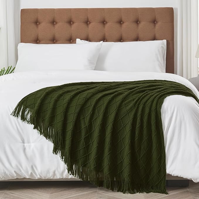 inhand Knitted Throw Blankets for Couch and Bed, Soft Cozy Knit Blanket - Image 7