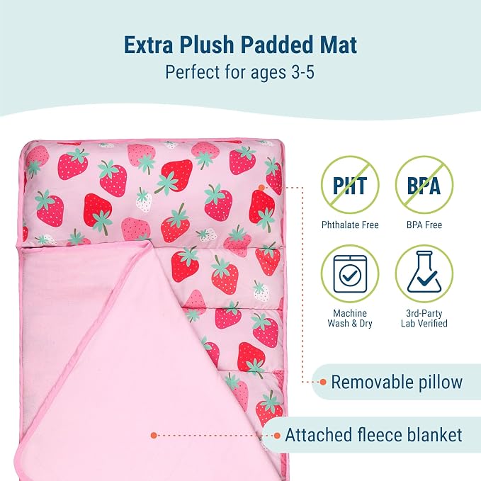 Wildkin 43-inch Kids Nap Mat – Soft Microfiber Toddler Sleeping Mat - Image 3