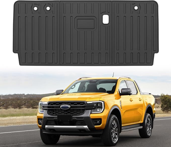 Custom for 2019-2025 Ford Ranger Rear Seat Backrest Mats All Weather TPE by Yonugli