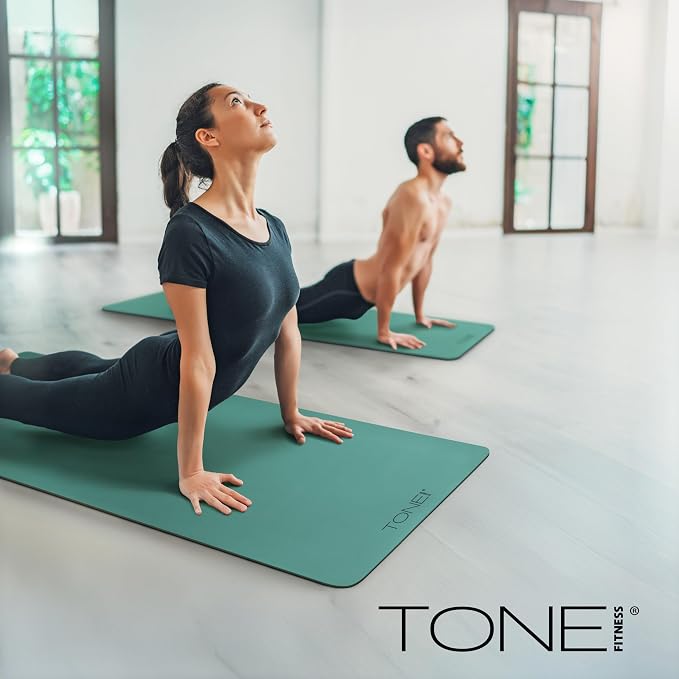TONE Fitness Yoga Mat 1/4" Thick Non Slip Exercise & Pilates Mat - Image 8
