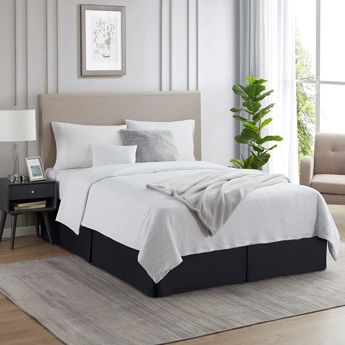 Nestl Black Full XL Bed Skirt - Image 4