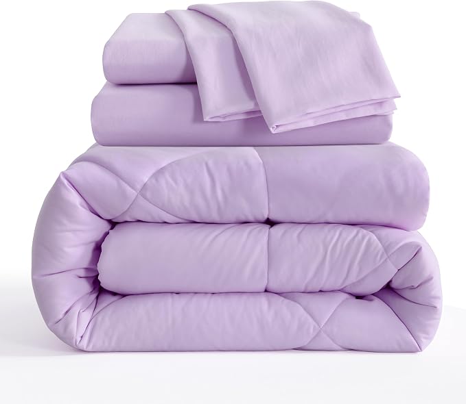 NTBAY Twin Comforter Set with Sheets, 5 Pieces Soft and Breathable Twin Bedding - Image 2