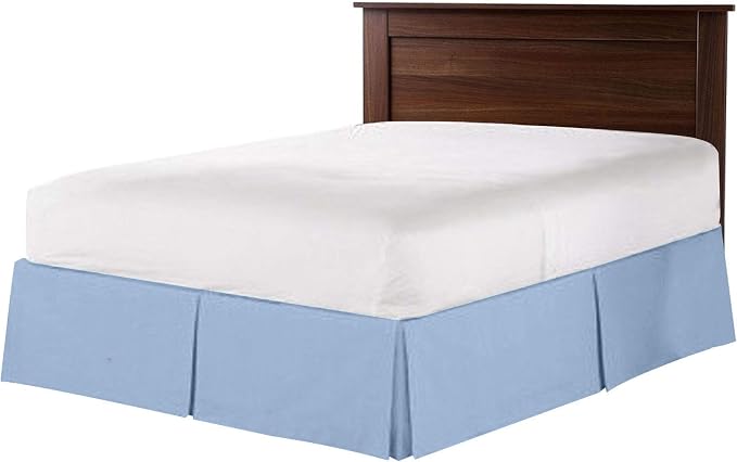 Bed Skirt - 100% Cotton 800 Thread Count Box Pleated Bed Skirt - Luxury Pleated - Image 4