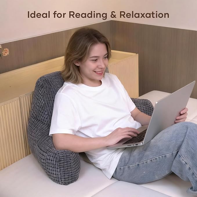 NOONTIDE Reading Pillow with Top Handle, Uniquely Designed Soft Fabric - Image 6