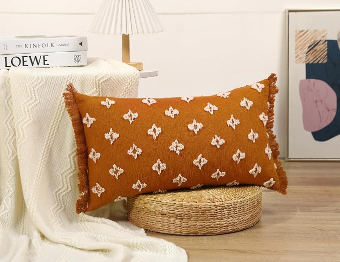 Boho Long Lumbar Pillow Cover 14x26 - Image 2