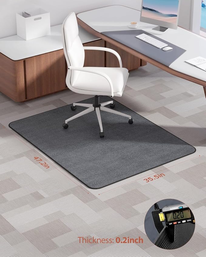 Blvornl Office Chair Mat for Hardwood Floor and Low Pile Carpet, 35.5" x 47.2" - Image 6