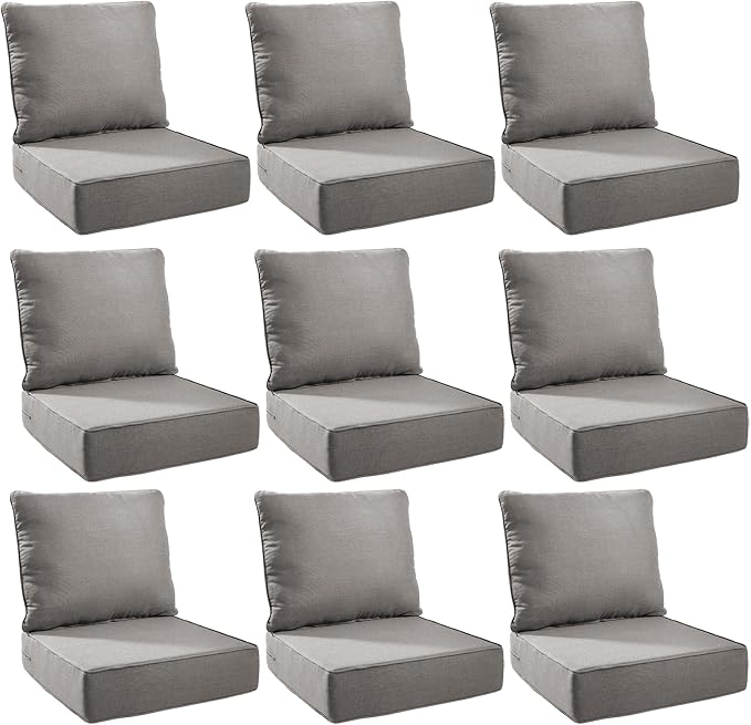 Outdoor Cushion Set for Furniture Patio Furniture, UV Resistant, Water Resistant by PLANNTONNEO
