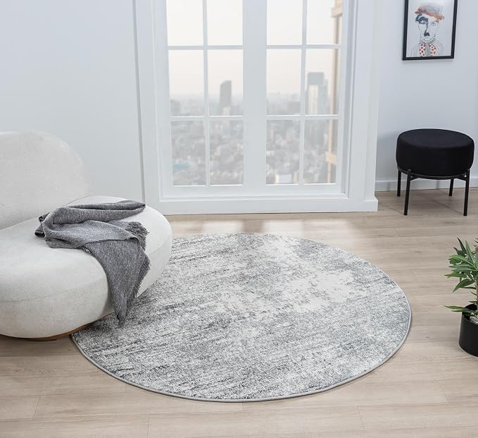 Keen Home Design Area Rugs - 8ft Round Non-Shedding by KeenHomeDesign