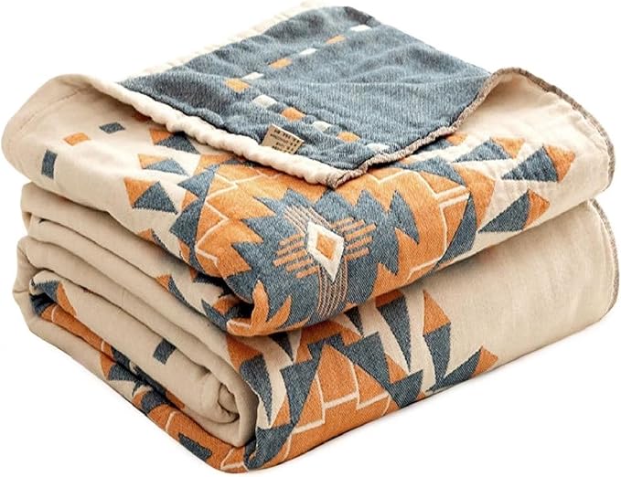 100% Cotton Throw Blankets for Couch Bed Chair Sofa, Cotton Quilt Throw Woven - Image 8
