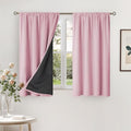 BGment Pink Blackout Curtains for Nursery, Short Full Room Darkening Thermal by BGment