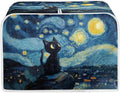 Black Cat Galaxy Toaster Cover 2 Slice Oven Cover Dustproof Kitchen Small by Baxinh