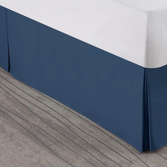 Nestl Navy Blue Twin XL Bed Skirt - Image 8
