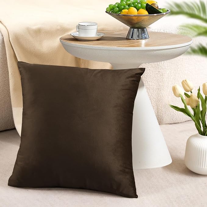 18x18 Inches Dark Brown Series Pillow Covers - Image 4