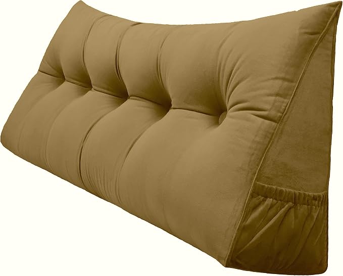 Triangular Reading Bed Rest Pillow Large Bolster Cushion Headboard Backrest by PEACHWELL