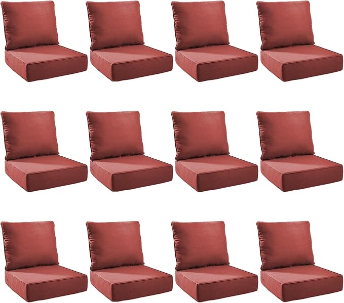 Outdoor Cushion Set for Furniture Patio Furniture, UV Resistant, Water Resistant by PLANNTONNEO