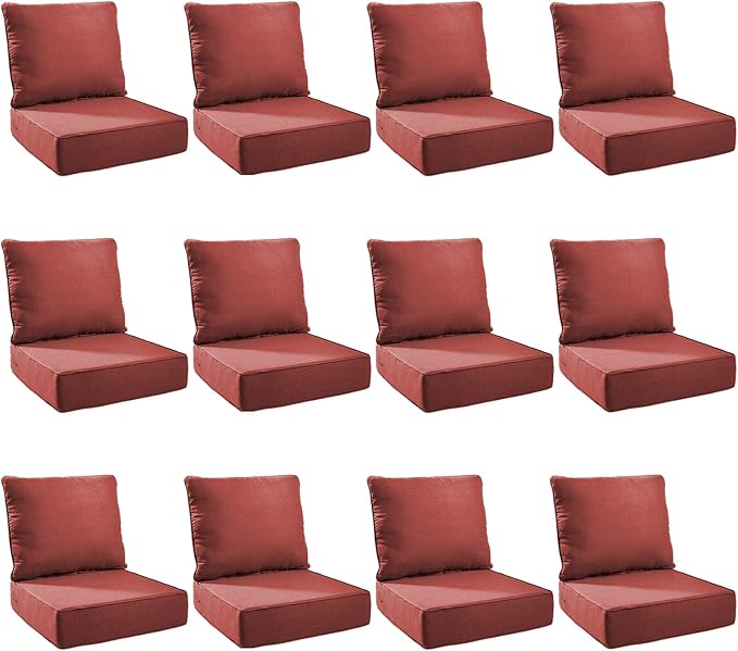 Outdoor Cushion Set for Furniture Patio Furniture, UV Resistant, Water Resistant by PLANNTONNEO