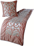 The HomeCentric Handmade Peach & Ivory King 90 x 18 inch Bed Runner Without by TheHomeCentric