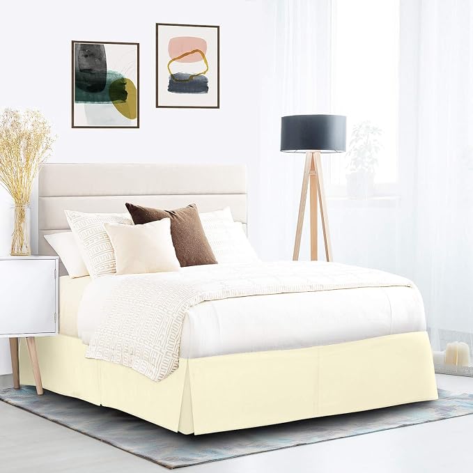 Nestl Vanilla Yellow Twin Bed Skirt - Image 9