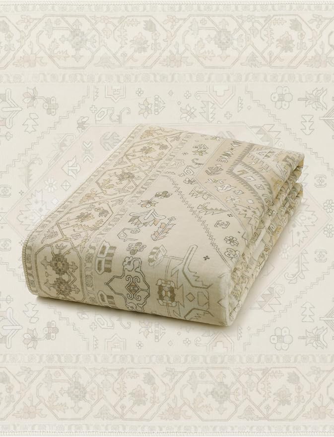 SERISSA Boho Washable Runner Rug, 2x5 Non-Slip Kitchen Runner Rug Vintage Beige - Image 7