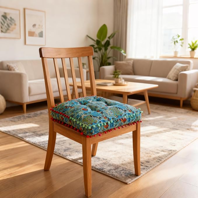 Bohemian Seat Cushion，Indoor & Outdoor 16.5" x 16.5" Seating Cushion - Image 6