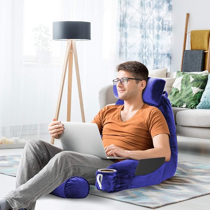 Nestl Reading Pillow with Shredded Memory Foam Includes 2 Neck and Lumber - Image 9