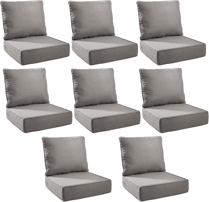 Outdoor Cushion Set for Furniture Patio Furniture, UV Resistant, Water Resistant by PLANNTONNEO