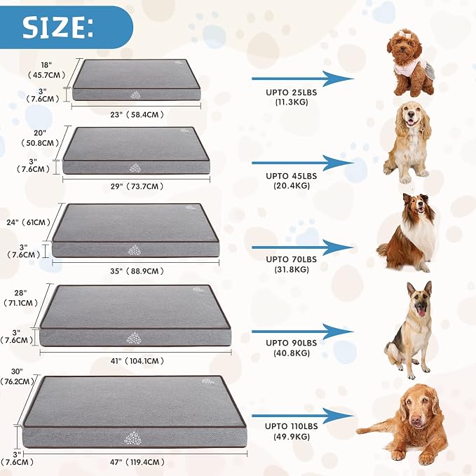 VANKEAN Dog Bed Soft Crate Pad Mat Reversible Cool & Warm, Washable Comfy - Image 4