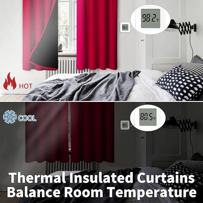 BGment Blackout Curtains for Bedroom 63 Inch Length 2 Panels Set, Thermal - Image 4
