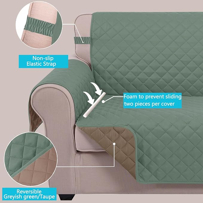 U-NICE HOME Recliner Chair Covers Reversible Chair Cover Pet Covers - Image 3