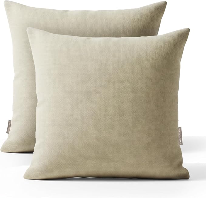 Haven & Glow Decorative Throw Pillow Cover – Square Cushion Case by Unknown