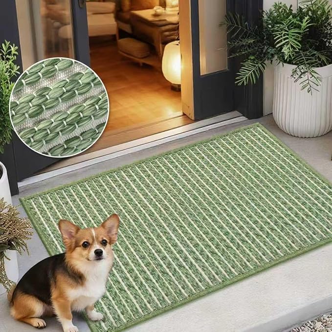 Braided Bath Mat, Boho Small Bathroom Rugs Non Slip Washable Super Absorbent - Image 2