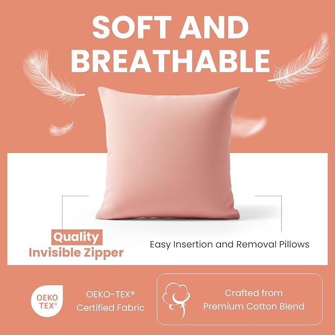 Haven & Glow Decorative Throw Pillow Cover – Square Cushion Case - Image 3