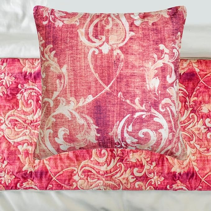 The HomeCentric King/Queen/Twin Pink Luxury CA King 86"x18" Bed Runner Without - Image 3