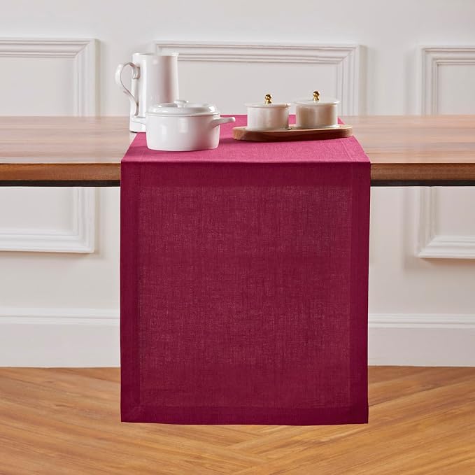 Solino Home Linen Table Runner 72 Inches Long - Image 2