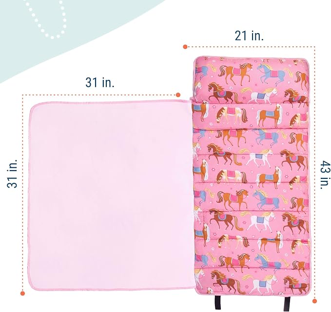 Wildkin 43-inch Kids Nap Mat – Soft Microfiber Toddler Sleeping Mat - Image 4