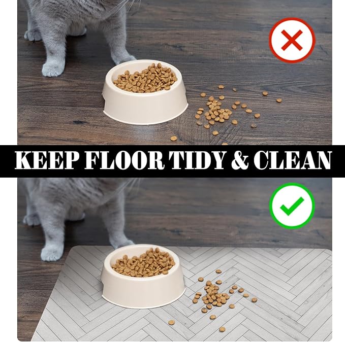 Dog Food Mats for Floors Absorbent, Pet Cat Food Mat - Image 5