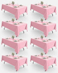 Pureegg Rectangle Table Cloth 60" x 84" – 8 Packs, Durable Polyester Tablecloth by Pureegg