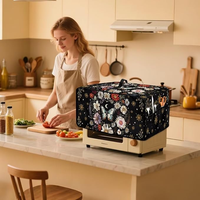 Convection Oven Cover with Pockets, Dust-Proof Protective Smart Oven Cover - Image 3