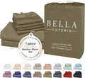 Bella Coterie 7 Piece Luxury Bamboo Viscose Split King Size Sheet Set | 2 by BC