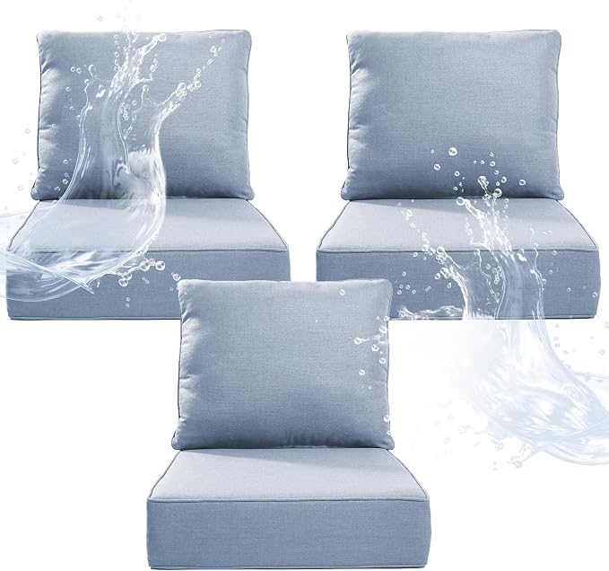 6" Thicker Outdoor Chair Cushion 3 Sets by Artfurniz