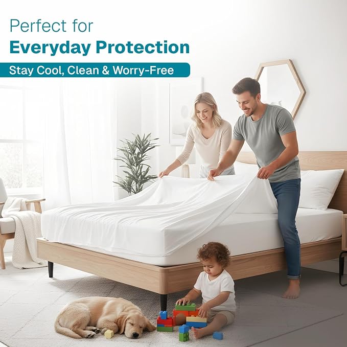 Fabdreams Organic Cal King Size Waterproof Mattress Protector, Temperature - Image 5