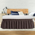 Full Bed Skirt, Elastic Wrap Around Bed Skirt Full Size, Bed Skirts by ANARACHON